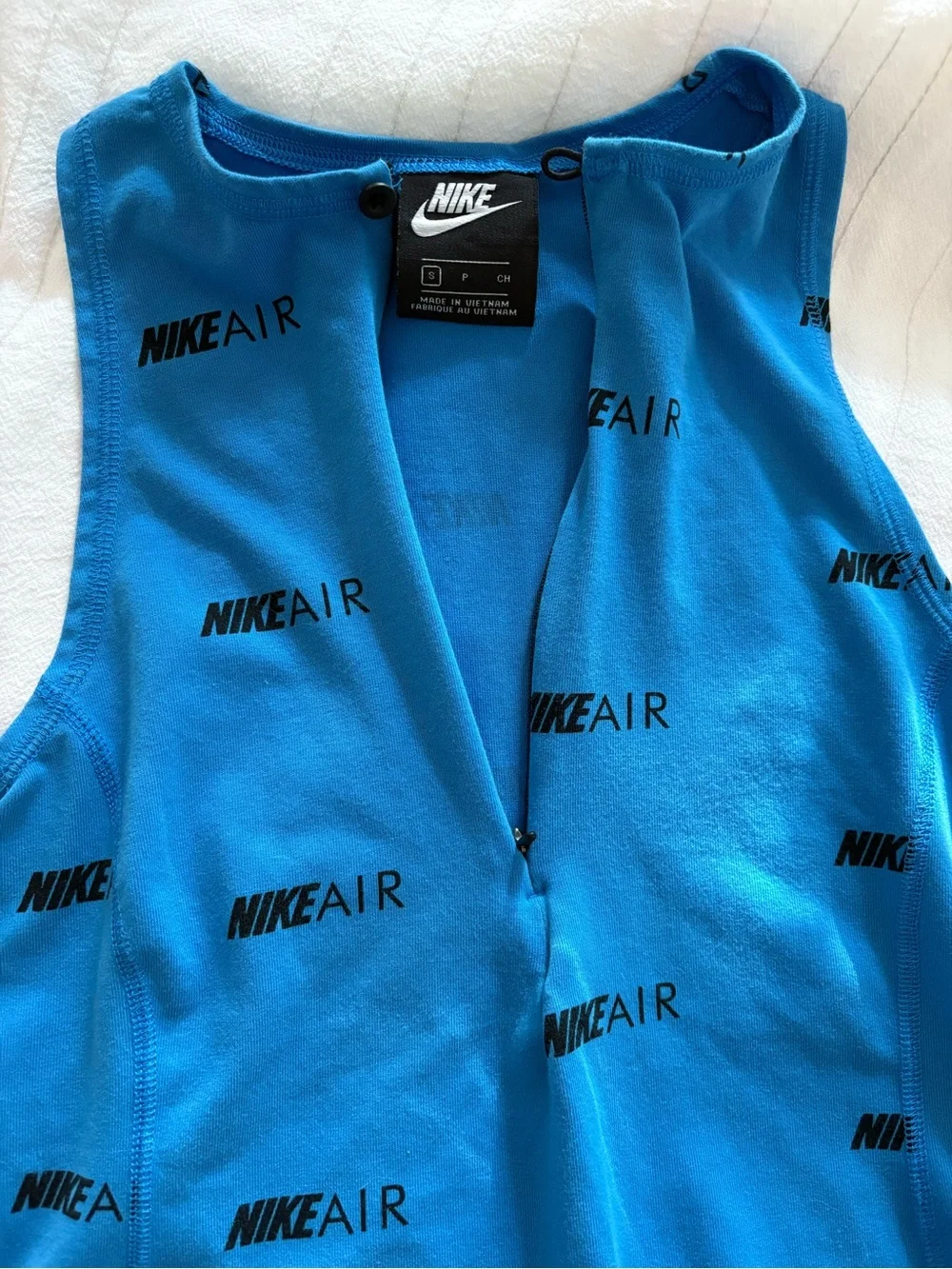 NIKE‎ AIR Women's Royal Blue Sleeveless Bodysuit Size Small Causal Workout Train